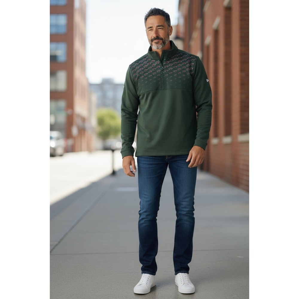 Levelwear Minnesota Wild Impact Quarter Zip Pullover Green Mens Small NEW